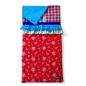 Matilda Jane Girls Floral Plaid Ruffle Sleeping Bag Red Blue 24841P OSO